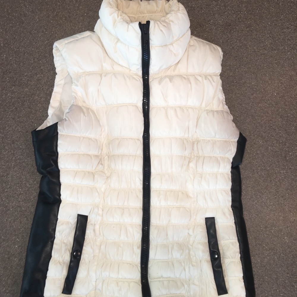 Black and white vest